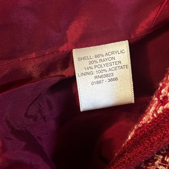 Christopher & Banks Maroon Tweed Blazer - Picture 3 of 3